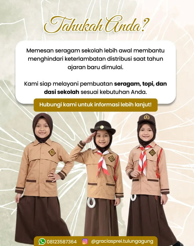 <p>Seragam sekolah biasanya dipakai selama satu ta